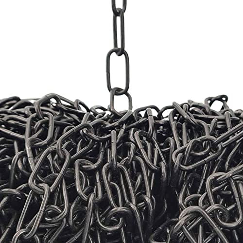 Christoph Palme Eisenkette ø 2mm Glatt Zierkette Rundstahlkette Rundgliederkette Kette 1m (Schwarz)