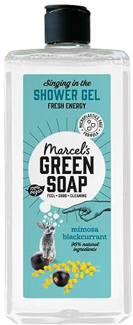 Marcel's Green Soap - Shower Gel - Mimosa & Blackcurrant - Microplastic-free formula – Paraben Free - Recycled plastic bottle - 99% biodegradable - Vegan - 300 ml