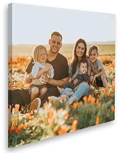 Panorama Ihr Foto auf Leinwand - 40x40 cm - Leinwand personalisiert Foto & Wandbilder Wohnzimmer Bilder - Fotoleinwand eigenes Bild - Leinwandbild selbst gestalten - Fotogeschenke personalisiert