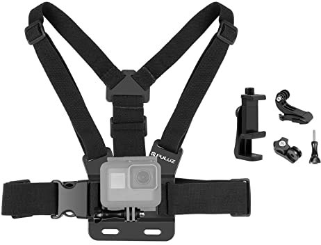 PULUZ Brustgurt-Set für GoPro Handy-Brusthalter Verstellbarer Gürtel Brustgurt für POV/VLOG Kamerazubehör
