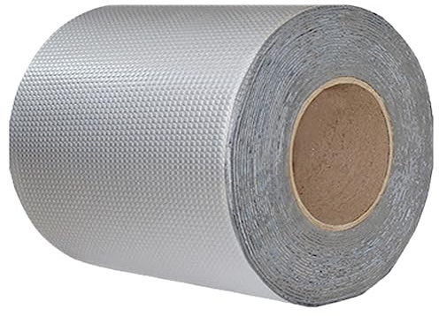 ALI2 Butylband,Super Wasserdichtes Klebeband,Butylkautschuk,Dichtungsband Selbstklebend Wasserdicht,Butyl Dichtband,Dach Reparaturband,Aluminium Klebeband(20 cm x 5 m)