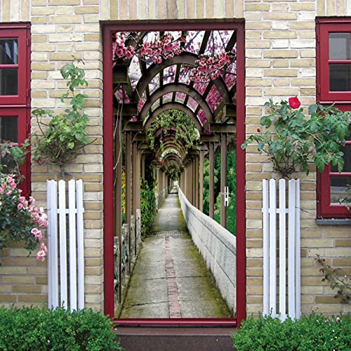 3D Türaufkleber Türtapete Selbstklebend Türposter Natürliche Ganglandschaft 95X215Cm Fototapete Türfolie Wasserdichte Abnehmbare Pvc Türtapete Innentür Schlafzimmer Küche Bad Home Deko