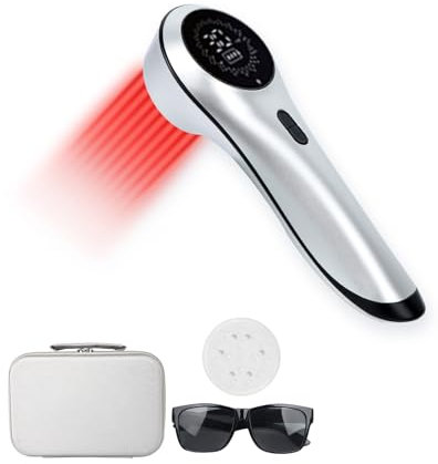 pinfriy Rotlichttherapiegerät für Schulter Rücken Knie Gelenk Muskelschmerzen Linderung (3 x 808 nm + 13 x 650 nm) mit verbesserter magnetischer Abdeckung
