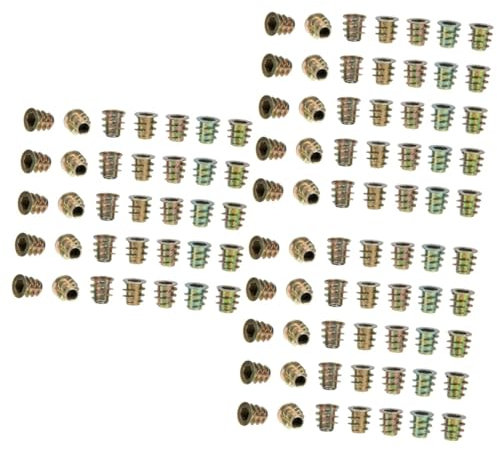Healeved 300 Stk Trapezmutter Schrauben Einschraubmutter Zinklegierung Holz Nuss Gewinde