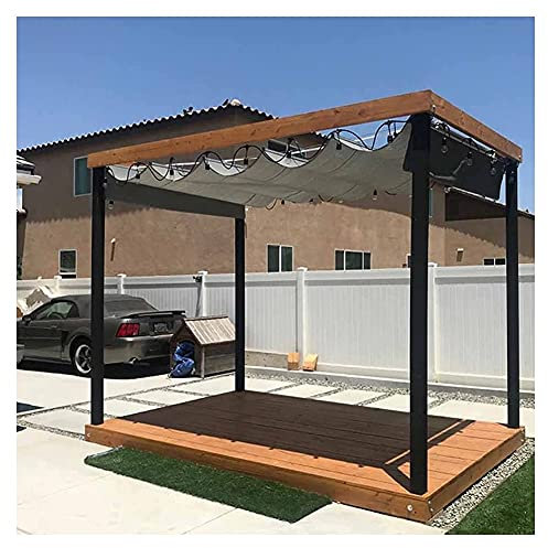 IBOWZ Tenda da Sole Avvolgibile Copertura ombreggiante Estensibile a Vela ombreggiante, Vela Parasole Resistente agli Strappi, Resistente ai Raggi UV, per Giardino a pergola