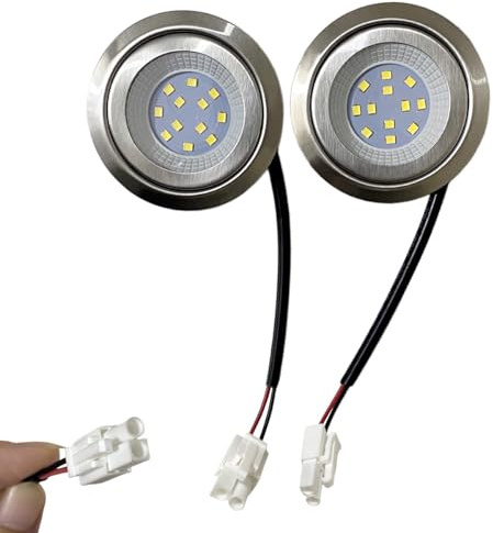 2 uds 1,5-2w bombilla Led for campana extractora 12V 24V 110V 220V con conector SM EL YL 2,36-2,56 pulgadas luz de armario con orificio equivalente a halógeno de 20W ( Color : White , Size : EL CONNEC