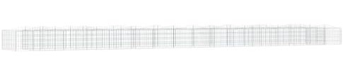 Makastle Gabion Jardinière surélevée, Bord de Jardin en Fer, Gabion en Pierre avec Arche surélevée, Panier métallique, clôture en Pierre Jardin, argenté