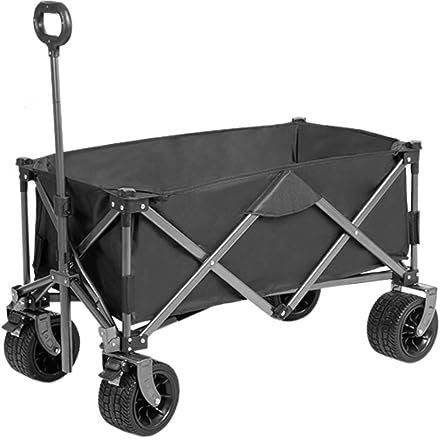 CRBUDY Wagon Cart Beach Wagon Garden Wagon Folding Wagon Cart Utility Garden Trolley Portable Rolling Shopping Trolley For Beach Outdoor Picnic Grocery Wagon Utility Wagon