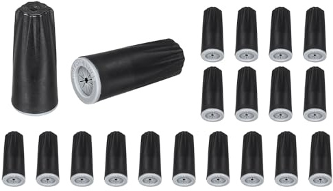 sourcing map 20Pcs Waterproof Wire Connector, Cable Terminal Connectors 24-12AWG Twist Nut Caps for Landscape Light, Water Irrigation, Black