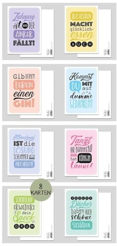 Michel Verlag 8er Set Postkarten mit witzigen Sprüchen für moderne freche Grüße | Lustige Spruchkarten für Freunde, Geburtstag & besondere Anlässe | Humorvolle Karten Sammlung | Made in Germany!
