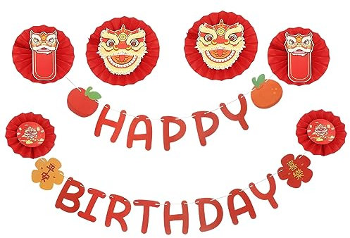 KITANDOVE 1 Set Lion Tanzflagge Set Alles Zum Geburtstag Banner Jubiläum Dekorationen Alles Zum Geburtstag Zeichen Geburtstagsfeier Geburtstagsfeier Wand Ornament Geburtstagdekoration