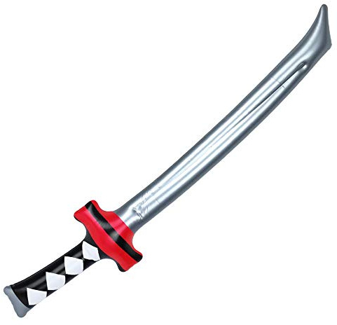 Uppblåsbart samurajsvärd – paket med 6 – Ninja Warrior Kung Fu Fu Fighting japansk maskeraddräkt – perfekt för halloween