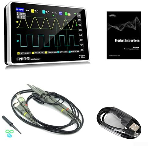 1013D Digital Oscilloscope Dual Channel 100MHz Bandwidth 1GS Sampling Rate Capacitive Touch Screen FFT Spectrum Analysis (1013D)