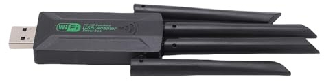 CHEOTIME Adaptador inalámbrico USB WiFi 6 para PC de Escritorio, Adaptador de Red USB WiFi de Doble Banda de 1300 Mbps para PC con Antenas duales 2.4G 5G, dongle WiFi inalámbrico