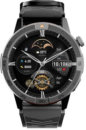 AGM Legion Outdoor Smartwatch mit GPS, 1,43 AMOLED Sportuhr für Herren, Wasserdicht 5ATM, Fitness Tracker mit Anruffunktion, Herzfrequenz & SpO2 Messung, Lange Akkulaufzeit