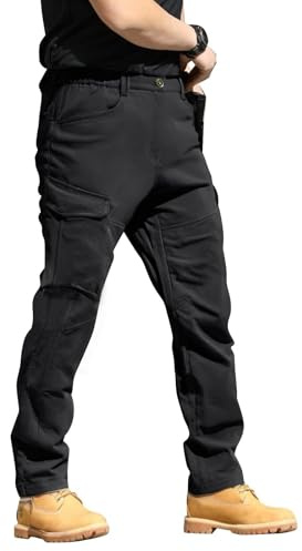 Generiska cargobyxor herr slim fit: Utomhusbyxor andningsbara vandringsbyxor med många fickor taktikbyxor lätta vandringsbyxor bekväma fältbyxor raka ben arbetsbyxor klassiska avslappnade sweatbyxor