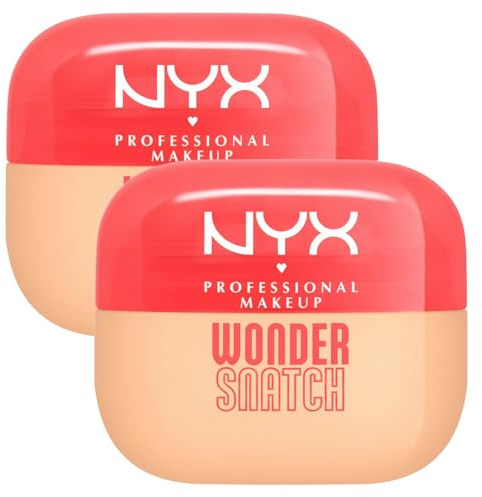 NYX Professional Makeup Cipria in Polvere Wonder Snatch 03 Peach Posse Libera Fissante e Traslucida a Lunga Tenuta Texture Vellutata Formula Vegana Arricchita con Peptidi e Tè Verde - 2 Ciprie