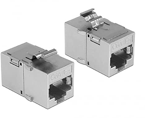 DeLOCK Keystone Module RJ45 Female to RJ45 Female CAT. 6 A Metal