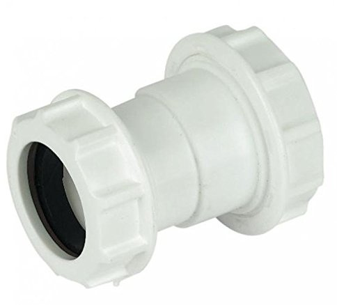 FLOPLAST 40mm x 32mm Compression Waste Reducer - White - Bag of 2
