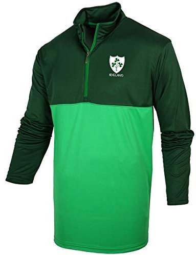LIVE FOR RUGBY Herren Langärmlig Irland Jacke Kleeblatt Grün XXXL