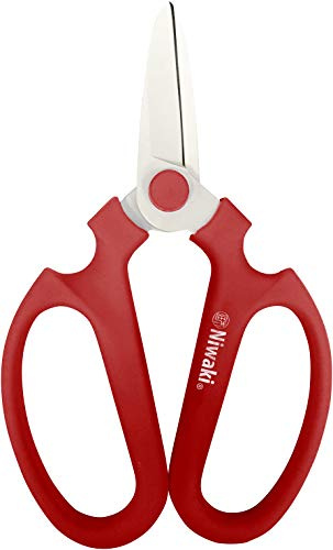 Niwaki Sakagen Left Handed Flower Scissors Red Handles