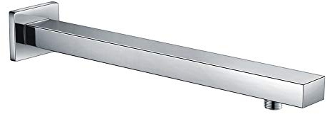 Rainsworth 400 MM Edelstahl Brausearm Wandarm Duscharm für Duschkopf, Halter für Regendusche, Chrom | Wandarm Duscharm für Regenduschkopf, Halter Regendusche, Quadratisch, 16 inch