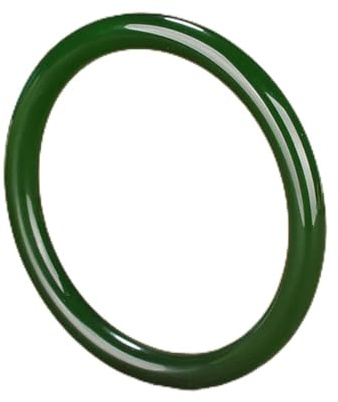 WZFANJIJ Natürliches Jade-Armband, heilende Energie, handschneidend, grüner Jadestein, Armreif für Frauen,66mm