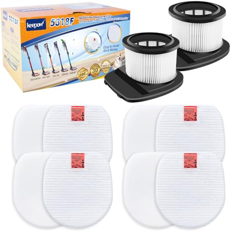 KEEPOW IZ201UK Filter Replacement for Shark Cordless Vacuum – 2+4+4 Pcs