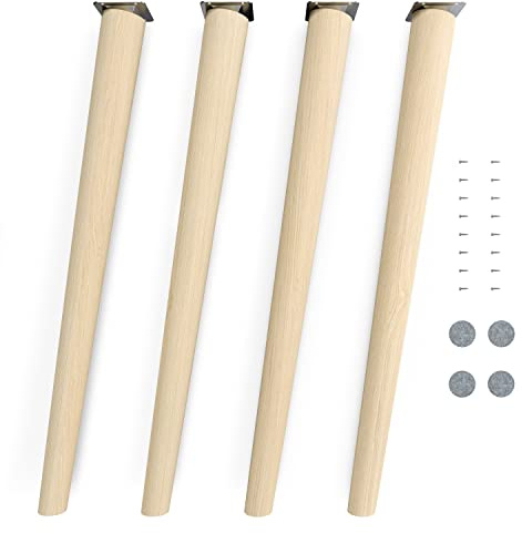 sossai Bordben i naturligt bokträ CLIF ROUND HMF2 71 cm hög runda sned design för stolar bord