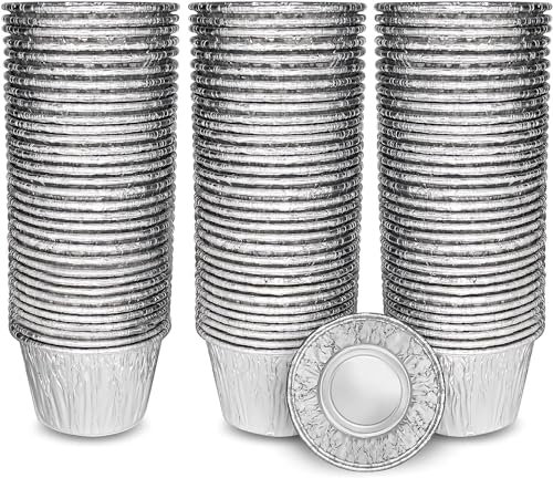 ebake Alu Muffinförmchen – 180ml/16oz (100 Stück) Wiederverwendbare Cupcake-Förmchen für Törtchen, Muffins & Cupcakes – Alu Muffinformen für Ofen