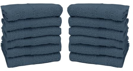 Leonardo Home - set di asciugamani viso 12pz , 30x30 . 450 gsm , certificato OEKO-TEX , massimo comfort e morbidezza.