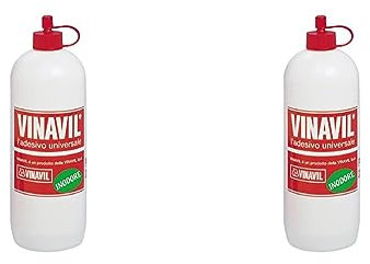 VINAVIL Vinavil Universale Colla Vinilica Senza solventi, inodore, trasparente dopo l’essiccazione. 250g Bianco (Confezione da 2)