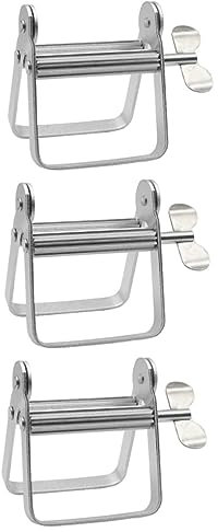 Healeved 3pcs Aluminum Alloy Toothpaste Squeezer for Bathroom Efficient Toothpaste Rolling Squeezer for Facial Extrusion and Daily Use
