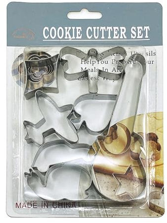 BZKSER ausstechformen - 7 pcs plätzchenausstecher,keksausstecher Weihnachten,Weihnachtsausstechformen Set Keksausstecher Plätzchen aus Edelstahl für Keks,Backen Fondant Plätzchen,Tortendekorationen