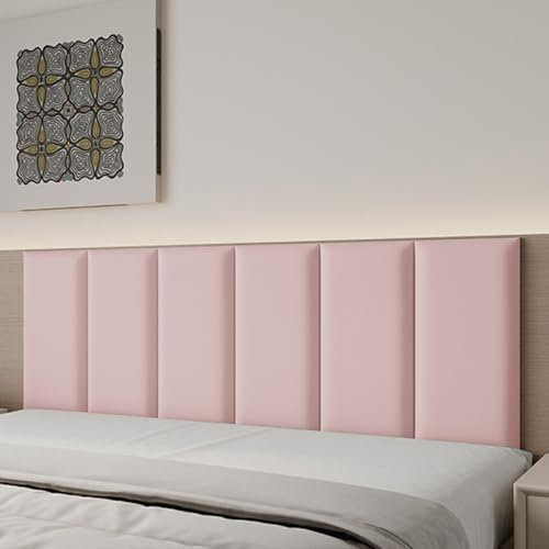 Gepolsterte Wandaufkleber, 6Er-Set, Selbstklebende Wandkissen, Kollisionssichere 3D-Weichpaneele, Schlafzimmer-Wandaufkleber,009,20 * 40cm