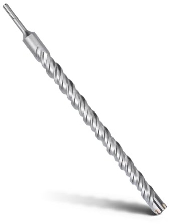MOXPIFY SDS Plus - Broca para hormigón (32 x 500 mm, 4 cortes de metal duro y doble hélice, para hormigón, piedra, piedra natural)