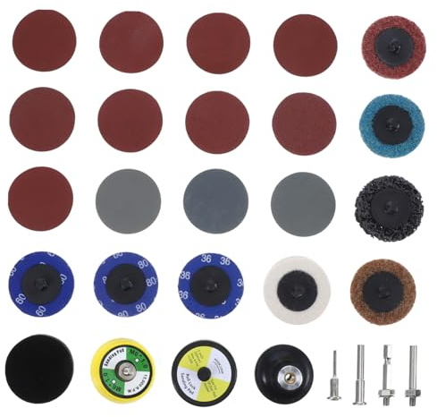 GLEAVI 300pezzi Kit Dischi Abrasivi Per Trapano e Levigatrice Dischi Per Smerigliatrice Con Per Assi e Vetrata Da Grit Per Lavori Finitura e
