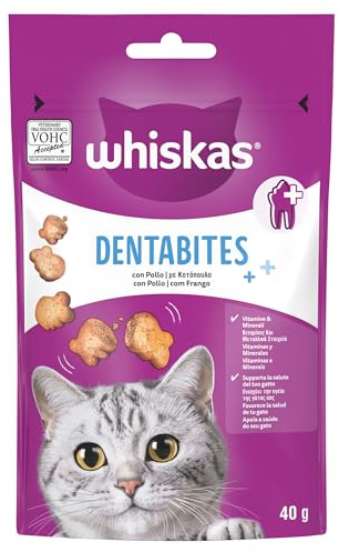 whiskas Dentabites snacks för munhygien för katter, 40 g (6-pack)