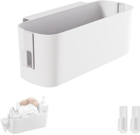 Kongming Hängande sängförvaringskorg med 2 avtagbara krokar, sängförvaringsbox, plastsängförvaringsficka för skötbord, våningssäng, sovsal (1 st)