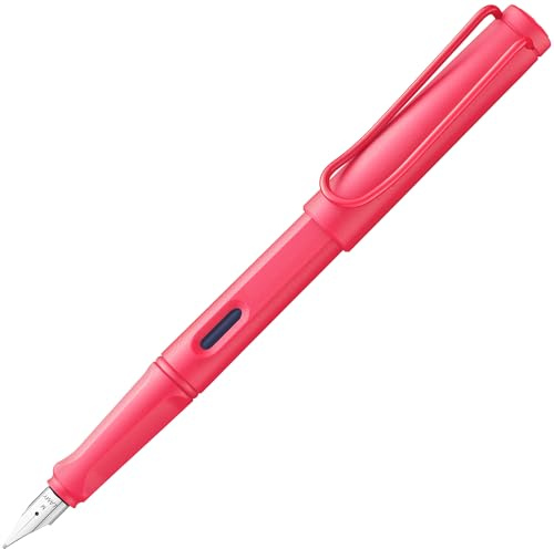 Lamy safari sunset Füller - Füllhalter mit ergonomischem Griff & polierter Stahlfeder in Strichbreite EF - robuster ASA-Kunststoff - inkl. Tintenpatrone T 10 blau - Rechtshänder
