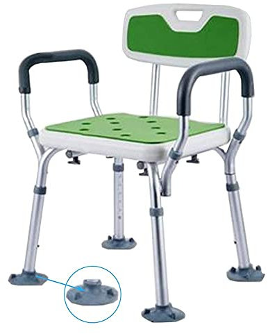 Sgabello per doccia, sedia per vasca da bagno con braccioli e schienale | Strumento per il bagno regolabile in altezza | Sedile per vasca da bagno antiscivolo e antiscivolo | Per disabili, anzian