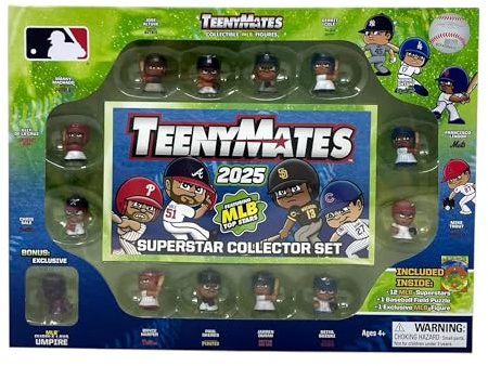 Teenymates Party Animal Figures, Team Colors, One Size MLB 2025 Box Set