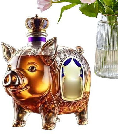 Bottiglie di Whisky - Caraffa per Whisky Animali Divertenti | Statuetta da tavolo originale, bottiglia vuota decorativa per Natale, compleanno, festa del papà San
