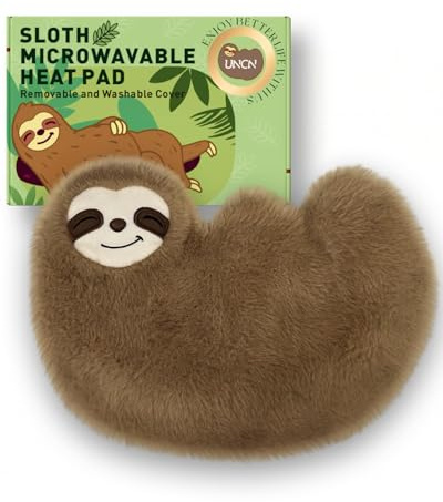 UNCN Cuscino riscaldante in noccioli di ciliegia, borsa dell'acqua calda per forno a microonde, 32 x 22 cm, 660 g, design pigro tessuto ultra morbido. Federa rimovibile