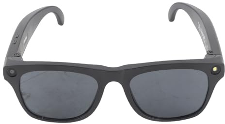 Gugxiom AI Smart Lunes 4K Camera Bluetooth Lunettes Double Haut-parleurs avec Assistant Sonore AI pour la Traduction en Temps Réel et Les Applications de Dialogue Visuel (Black)