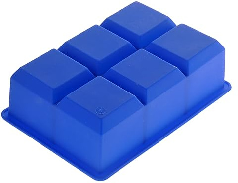 LIFKOME Moule à Glaçons Silicone Bleu Cases Carrées Bac pour Glace Gelée Pudding Chocolat Silicone Alimentaire Sûr