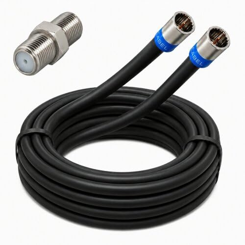 Vodafone Station Cable Router Netzwerk Anschlusskabel Deluxe Premium 8K Cabelcon Schnellstecker + Verbinder Schwarz 4 Meter