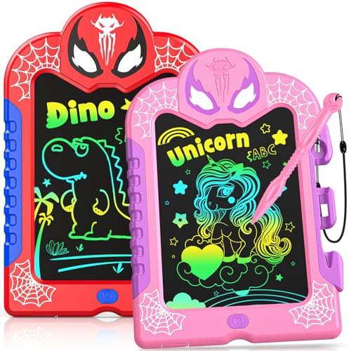 Braxel Toys for 3-8 Year Old Boys Girls Gifts, 2 Pack 8.5 inch LCD Drawing Tablet for Kids Boys Toddler Toys age 3-8 Birthday Gifts, Electronic Drawing Pad Etch a Sketch Doodle Board