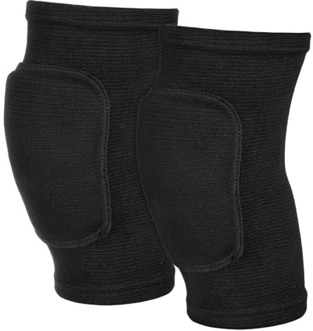 HekouJiub Knieschoner Tanzen Schwamm Kniepolster, Schwarz Knieschoner Fussball Volleyball Knieschützer Atmungsaktiv Knee Pads Protektoren Knieschutz für Yoga Reinigung Sport Fußball Handball (M)