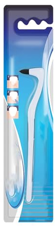 Cepillo interdental, cepillo de dientes, esponja for eliminar manchas de sarro y té, herramientas de cuidado bucal, limpieza de manchas dentales(WHITE)